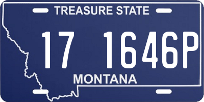 MT license plate 171646P