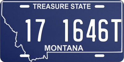 MT license plate 171646T