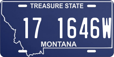 MT license plate 171646W