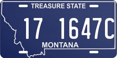 MT license plate 171647C