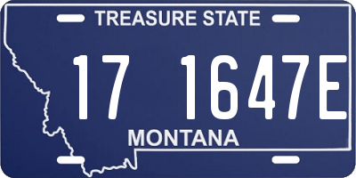 MT license plate 171647E