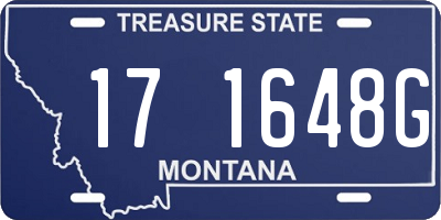 MT license plate 171648G