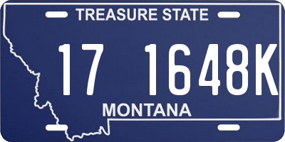 MT license plate 171648K