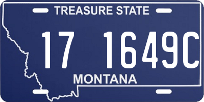 MT license plate 171649C