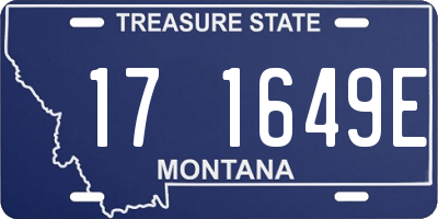 MT license plate 171649E