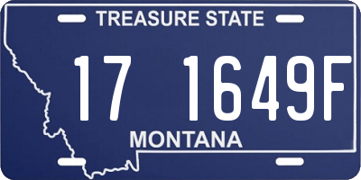 MT license plate 171649F