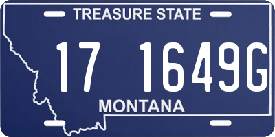 MT license plate 171649G