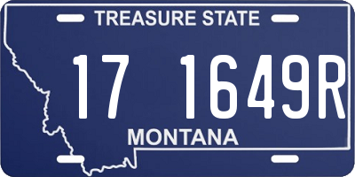 MT license plate 171649R