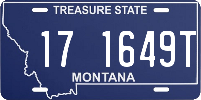 MT license plate 171649T