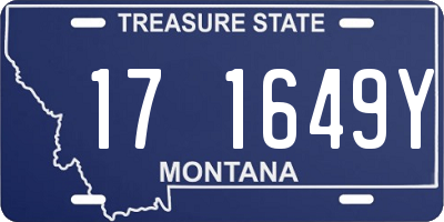 MT license plate 171649Y