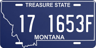 MT license plate 171653F