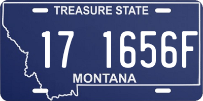 MT license plate 171656F