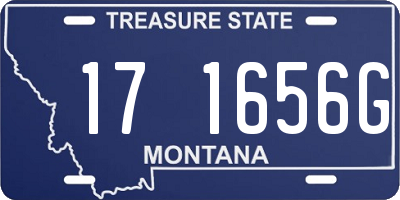 MT license plate 171656G