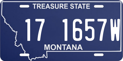 MT license plate 171657W