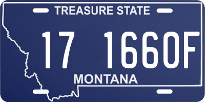 MT license plate 171660F