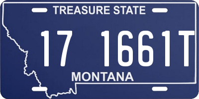 MT license plate 171661T