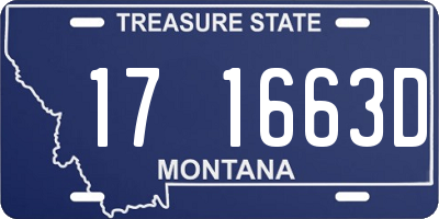 MT license plate 171663D