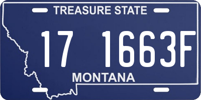 MT license plate 171663F