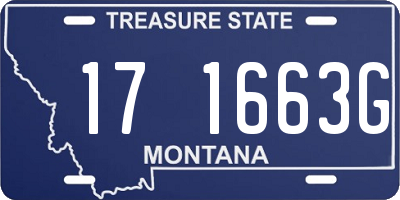 MT license plate 171663G