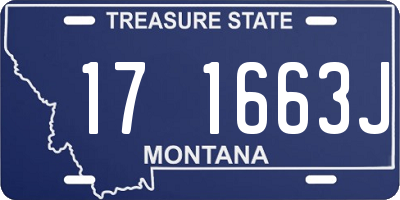 MT license plate 171663J