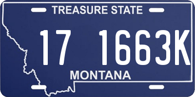 MT license plate 171663K