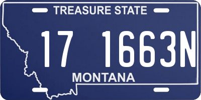 MT license plate 171663N