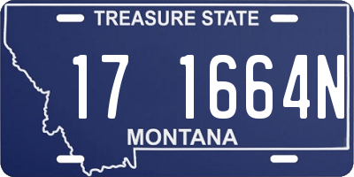 MT license plate 171664N