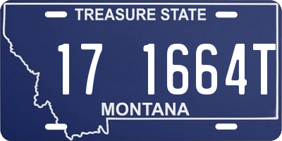 MT license plate 171664T