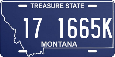 MT license plate 171665K