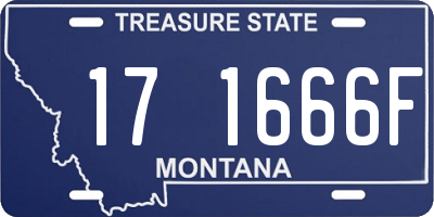 MT license plate 171666F