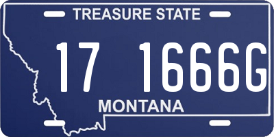 MT license plate 171666G