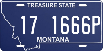 MT license plate 171666P