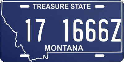 MT license plate 171666Z