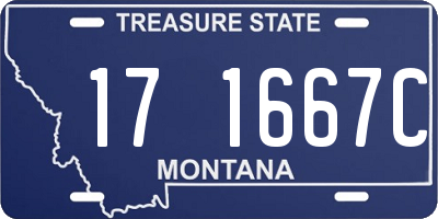 MT license plate 171667C