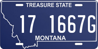 MT license plate 171667G