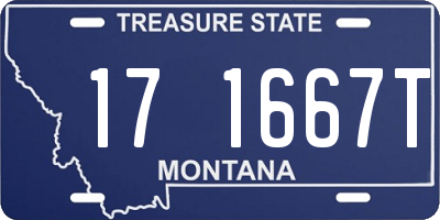 MT license plate 171667T