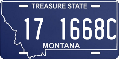 MT license plate 171668C
