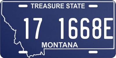 MT license plate 171668E