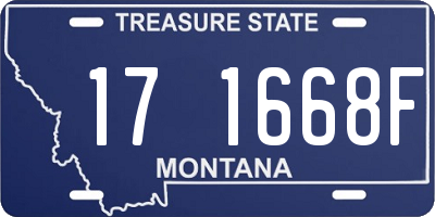 MT license plate 171668F