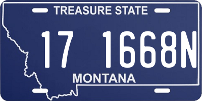 MT license plate 171668N