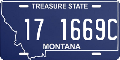 MT license plate 171669C