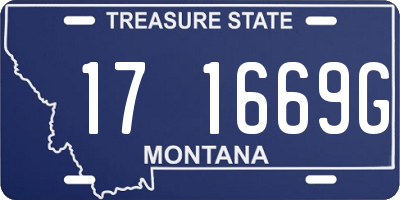 MT license plate 171669G