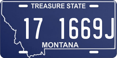 MT license plate 171669J