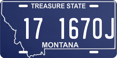 MT license plate 171670J