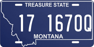 MT license plate 171670Q