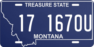 MT license plate 171670U