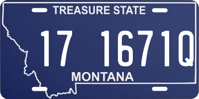 MT license plate 171671Q