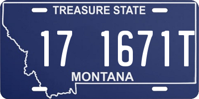 MT license plate 171671T