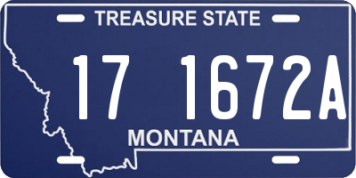 MT license plate 171672A
