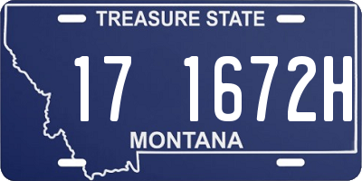 MT license plate 171672H